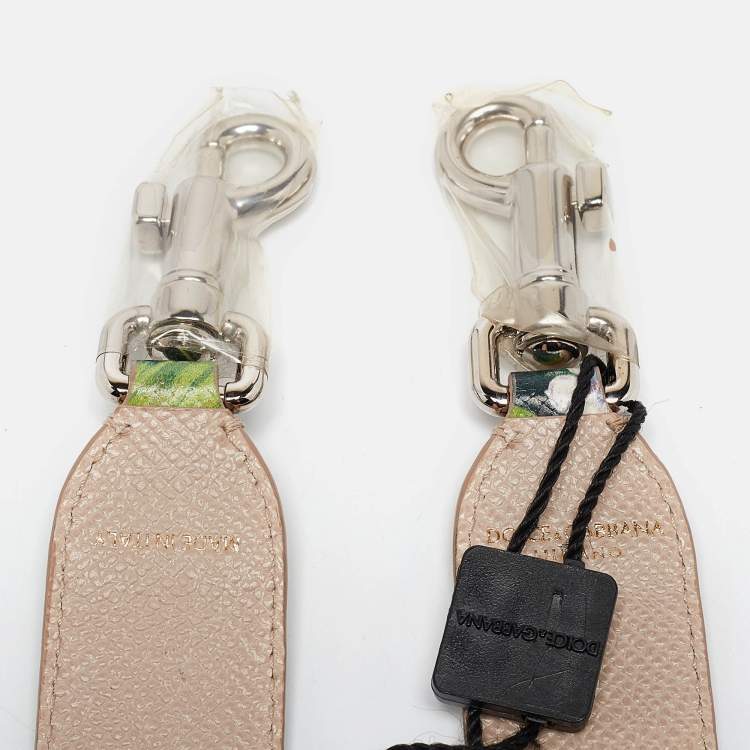 Pre Owned Dolce & Gabbana Multicolor Floral Print Leather Shoulder Bag Strap