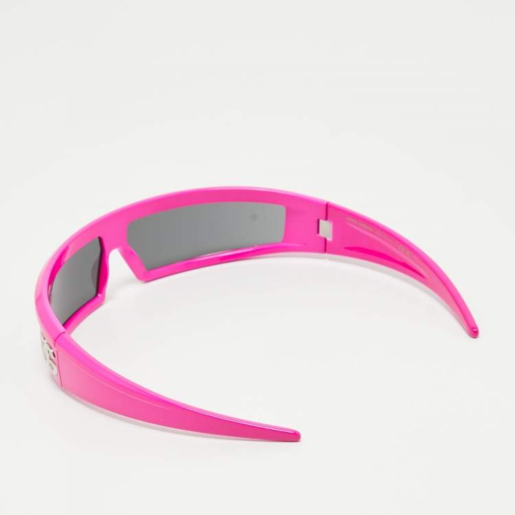 Pre Owned Dolce & Gabbana Pink/Black DG 6181 Shield Sunglasses