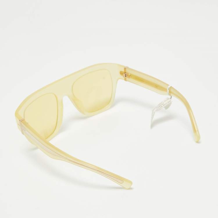 Pre Owned Dolce & Gabbana Yellow DG4398-F Square  Sunglasses