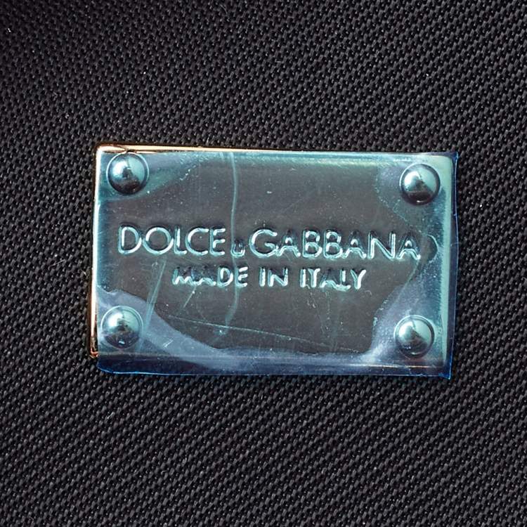 Pre Owned Dolce & Gabbana Pink Patent Leather DG Crystal Embellished Key Chain Purse