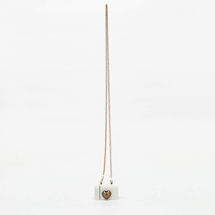 Pre Owned Dolce & Gabbana White Silicone Devotion Heart AirPods Case