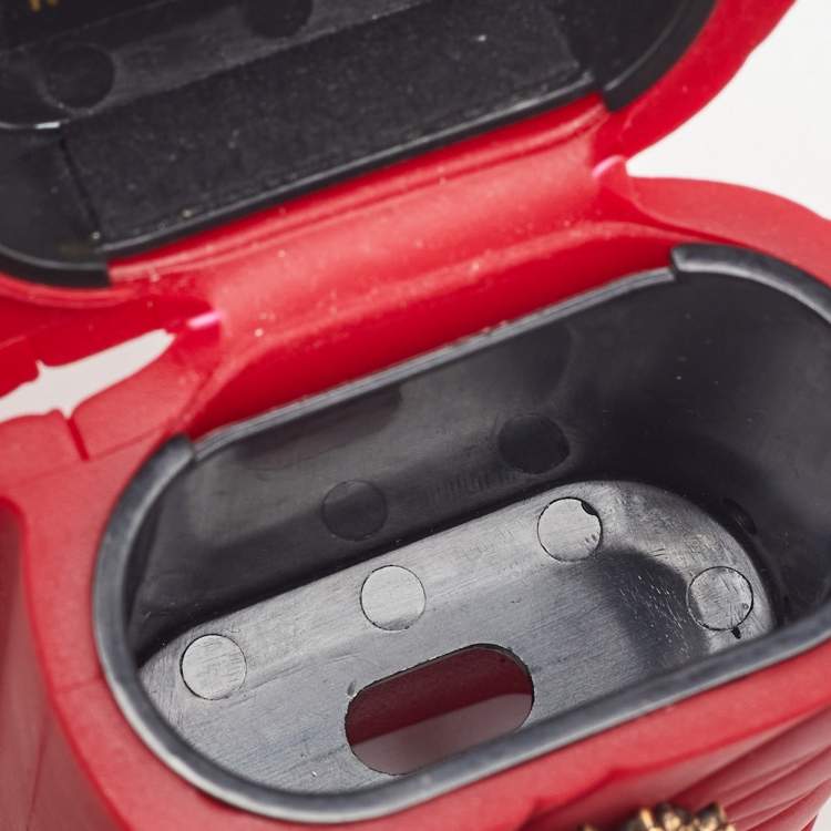 Pre Owned Dolce & Gabbana Red Silicone Devotion Heart AirPods Case