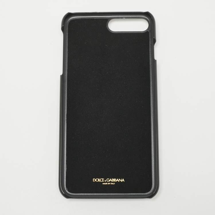 Pre Owned Dolce & Gabbana Multicolor Fruit Print Leather Crystal Embellished iPhone 7 Plus Case