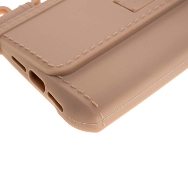 Pre Owned Dolce & Gabbana Peach Rubber Sicily iPhone X - XS Chain Case