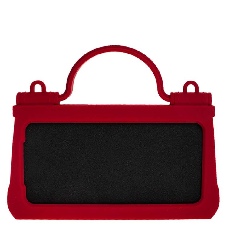 Pre Owned Dolce & Gabbana Red Rubber Sicily iPhone X - XS Chain Case