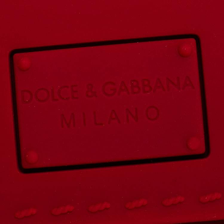 Pre Owned Dolce & Gabbana Red Rubber Sicily iPhone X - XS Chain Case