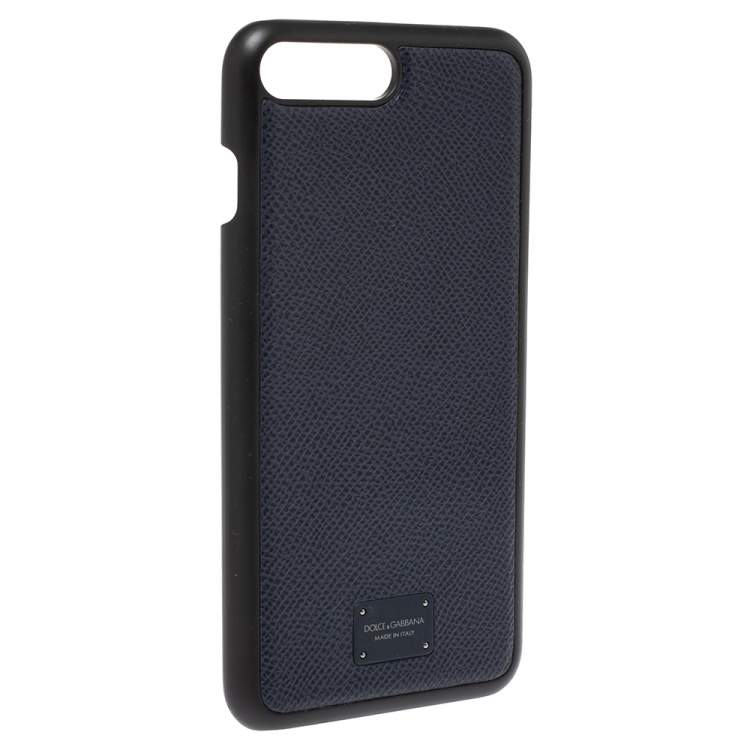 Dolce & Gabbana Navy Blue Leather iPhone 7/8 Plus Case Dolce