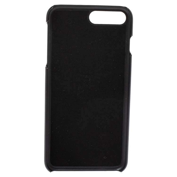 Pre Owned Dolce & Gabbana Navy Blue Leather iPhone 7/8 Plus Case