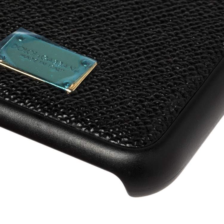 Pre Owned Dolce & Gabbana Black Leather iPhone 7 Cover