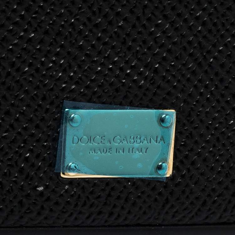 Pre Owned Dolce & Gabbana Black Leather iPhone 7 Cover