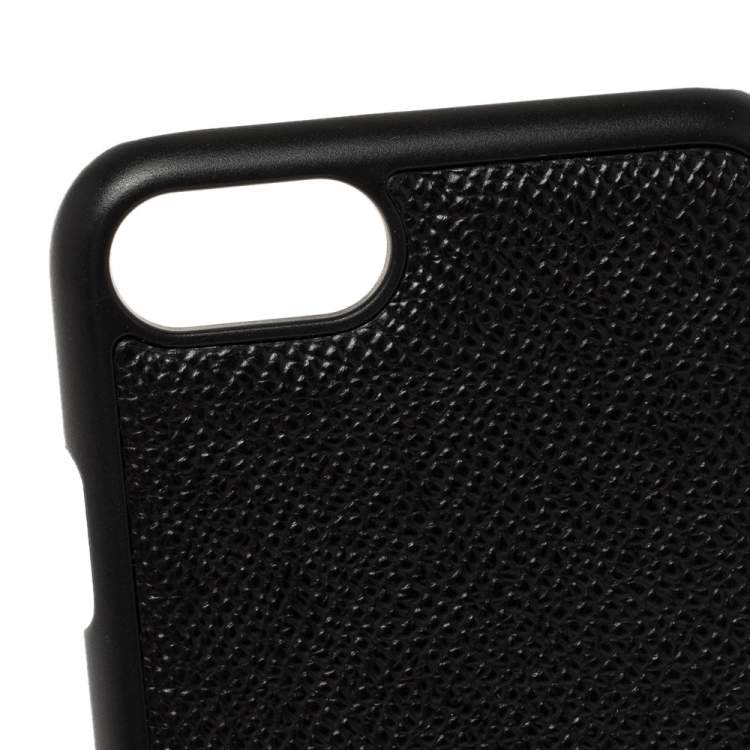 Pre Owned Dolce & Gabbana Black Leather iPhone 7 Cover