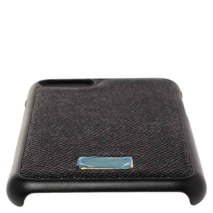 Pre Owned Dolce & Gabbana Black Leather iPhone 7 Cover