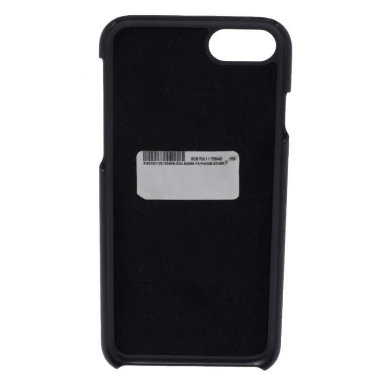 Pre Owned Dolce & Gabbana Black Leather iPhone 7 Cover