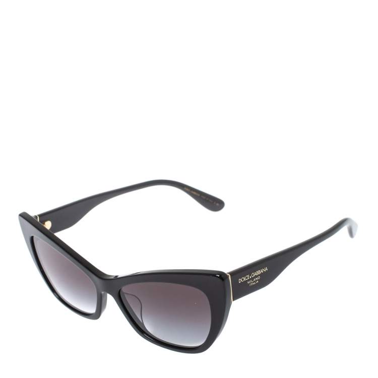 Pre Owned Dolce & Gabbana Black/ Grey Gradient DG 4370 - F 501/8G Cat Eye Sunglasses