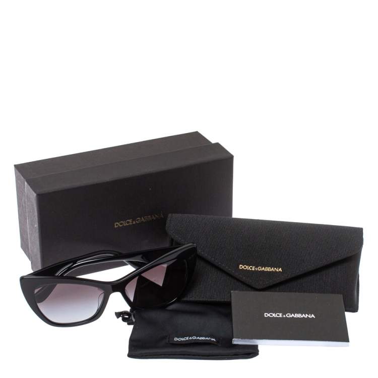 Pre Owned Dolce & Gabbana Black/ Grey Gradient DG 4370 - F 501/8G Cat Eye Sunglasses
