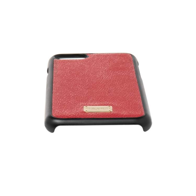 Pre Owned Dolce & Gabbana Red Leather iPhone 7 Case