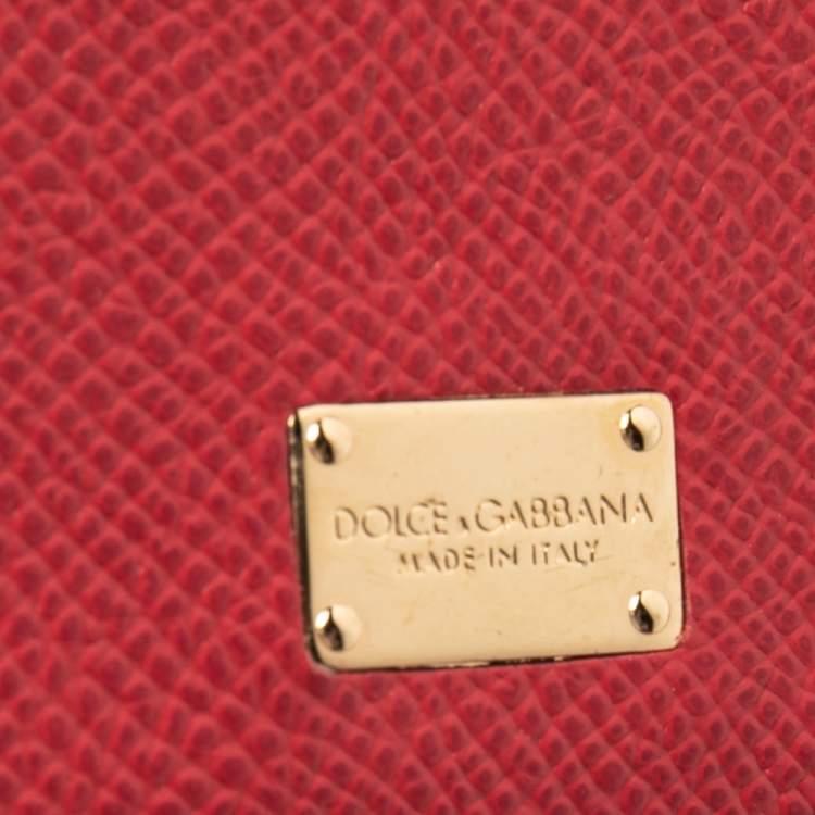 Pre Owned Dolce & Gabbana Red Leather iPhone 7 Case