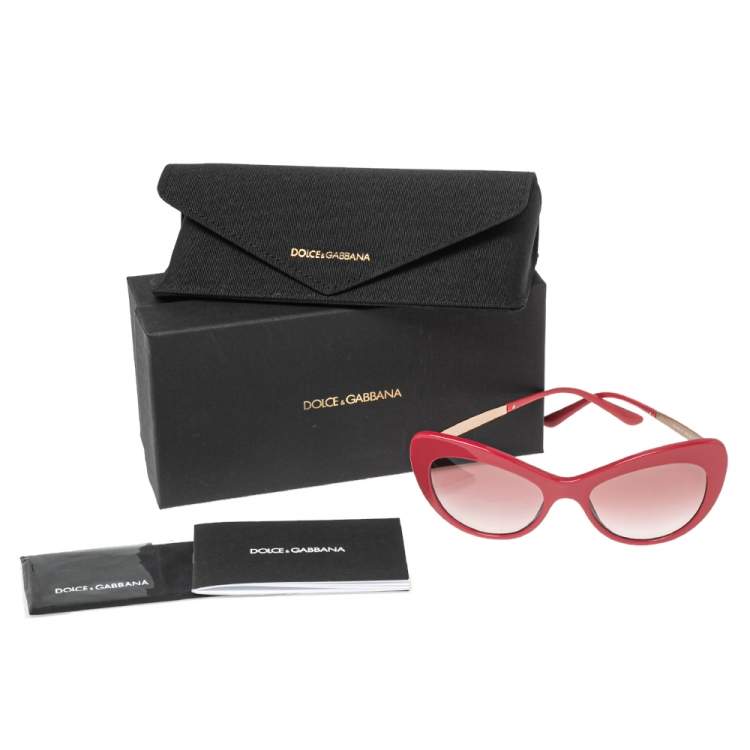Pre Owned Dolce & Gabbana Pink DG4307-B Gradient Cat Eye Sunglasses