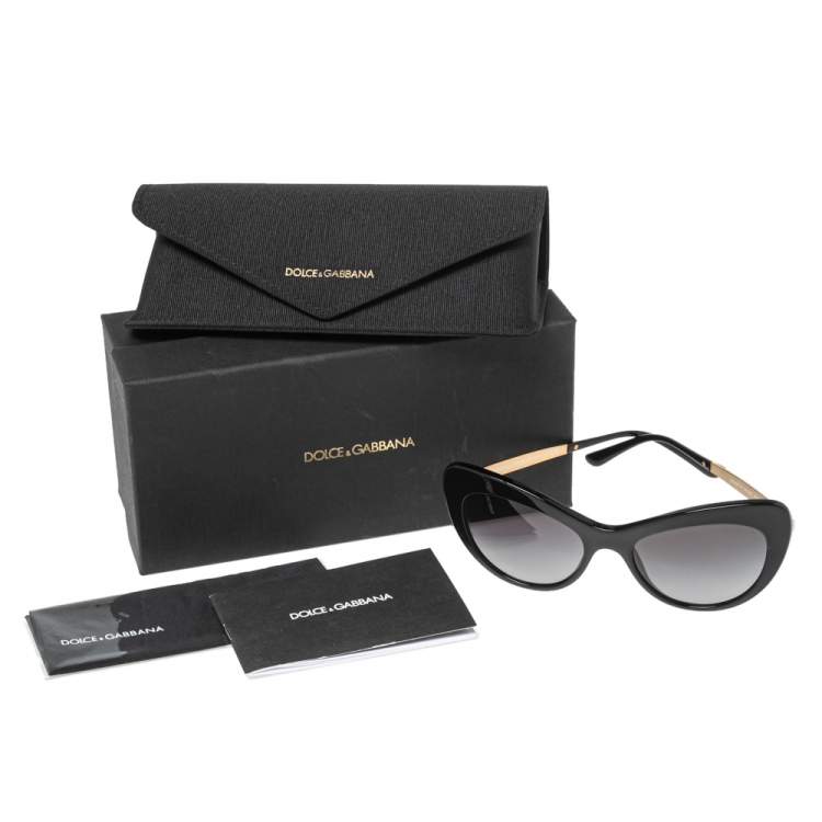 مملوكة مسبقًا Dolce & Gabbana Black DG4307 Gradient Cat Eye Sunglasses