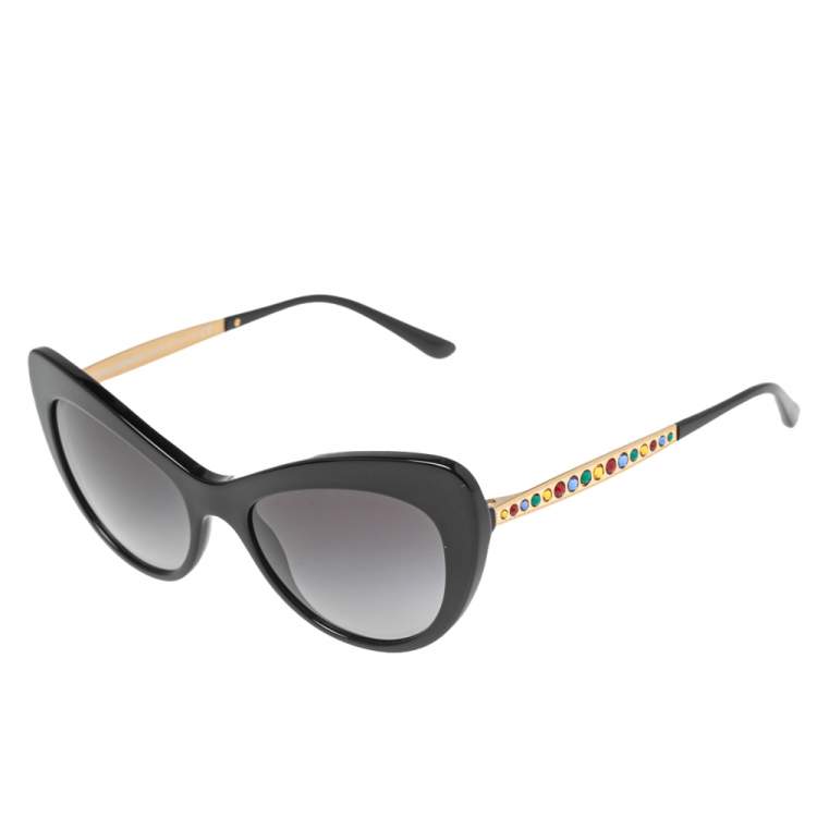 مملوكة مسبقًا Dolce & Gabbana Black DG4307 Gradient Cat Eye Sunglasses