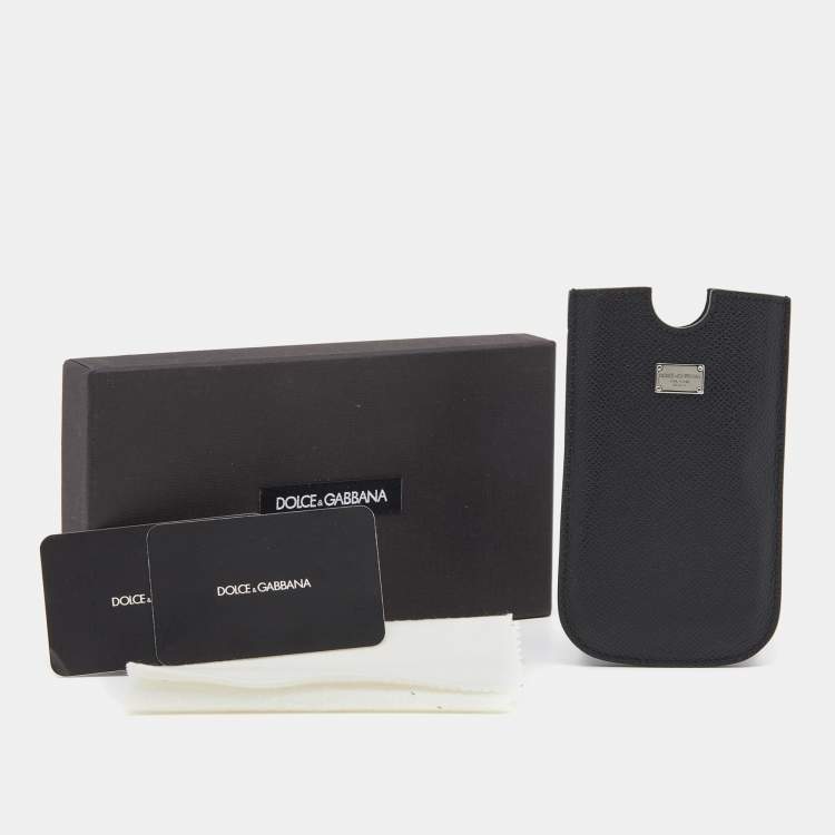 Pre Owned Dolce & Gabbana Black Leather SIII Smartphone Case