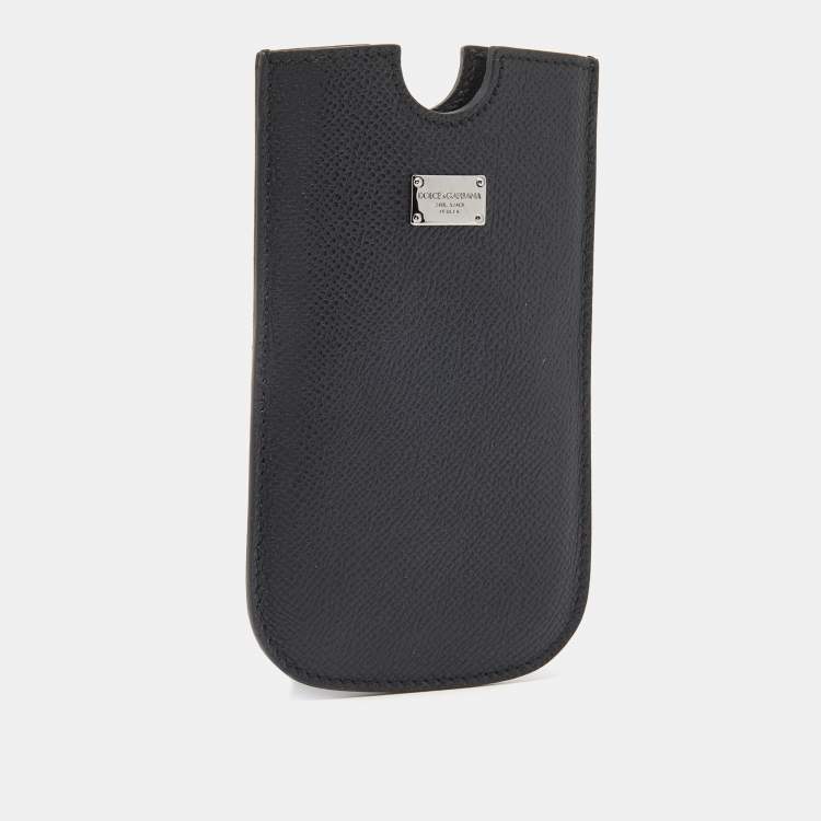 Pre Owned Dolce & Gabbana Black Leather SIII Smartphone Case