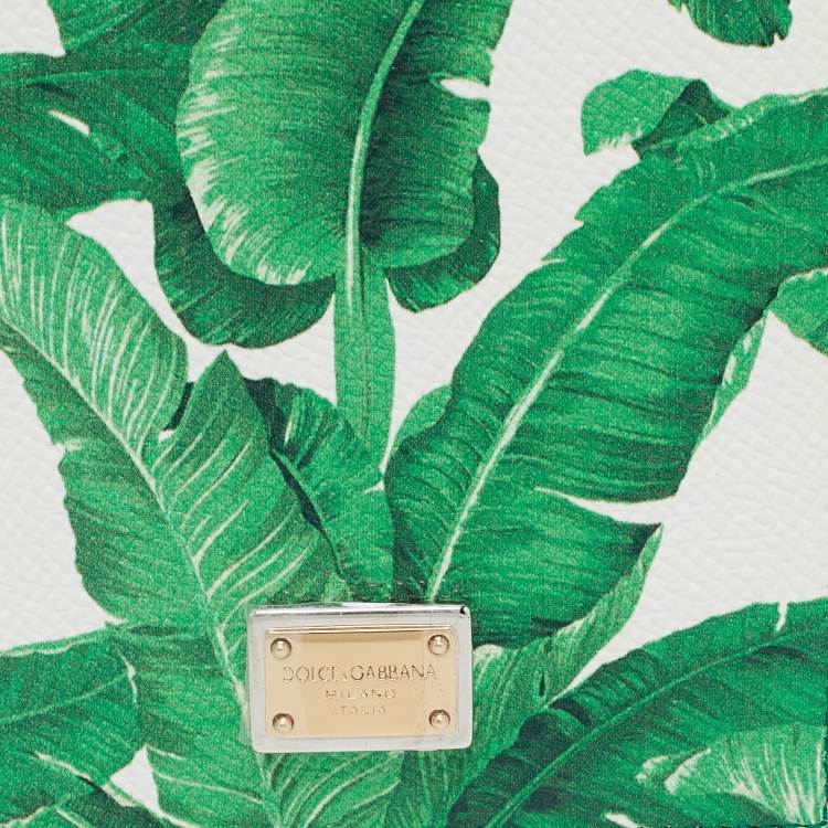 Pre Owned Dolce & Gabbana White Printed Coated Canvas Passport Holder