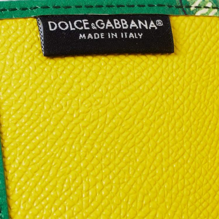 Pre Owned Dolce & Gabbana Multicolor Printed Leather Passport Holder