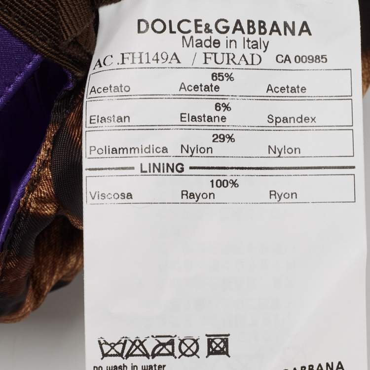 مملوكة مسبقًا Dolce & Gabbana Vintage Purple Satin Logo Patch Cap Size 56