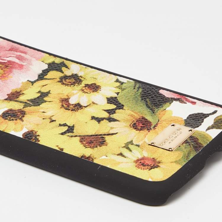 Pre Owned Dolce & Gabbana Multicolor Floral Print Leather iPhone 6 Case