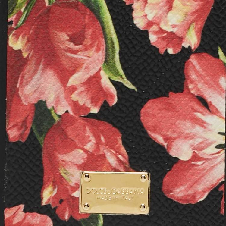 Pre Owned Dolce & Gabbana Multicolor Floral Print Leather iPhone 6 Case