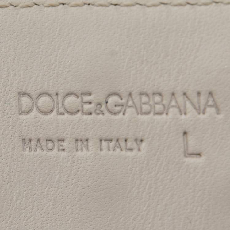 Pre Owned Dolce & Gabbana Water Snakeskin Leather Three Tone Bracelet