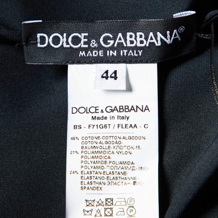 Pre Owned Dolce and Gabbana Black Mesh Corset Top M