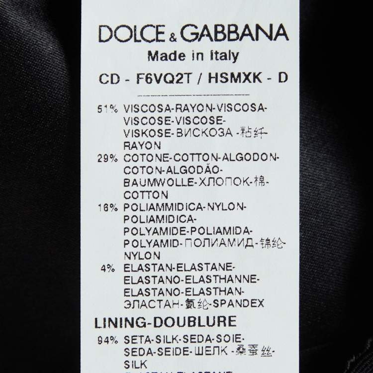 Pre Owned Dolce & Gabbana White Rose Printed Jacquard Playsuit M