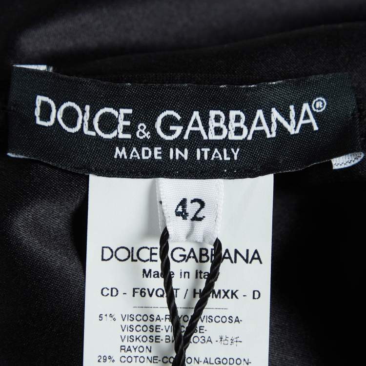 Pre Owned Dolce & Gabbana White Rose Printed Jacquard Playsuit M