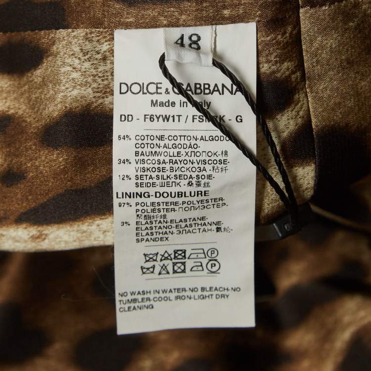 Pre Owned Dolce & Gabbana Black Floral Print Jacquard Mini Dress S