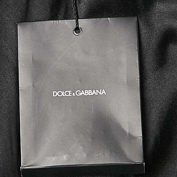 Pre Owned Dolce & Gabbana Black Floral Print Crepe Blazer M