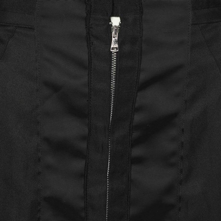 Pre Owned Dolce & Gabbana Black Silk Bow Midi Skirt M