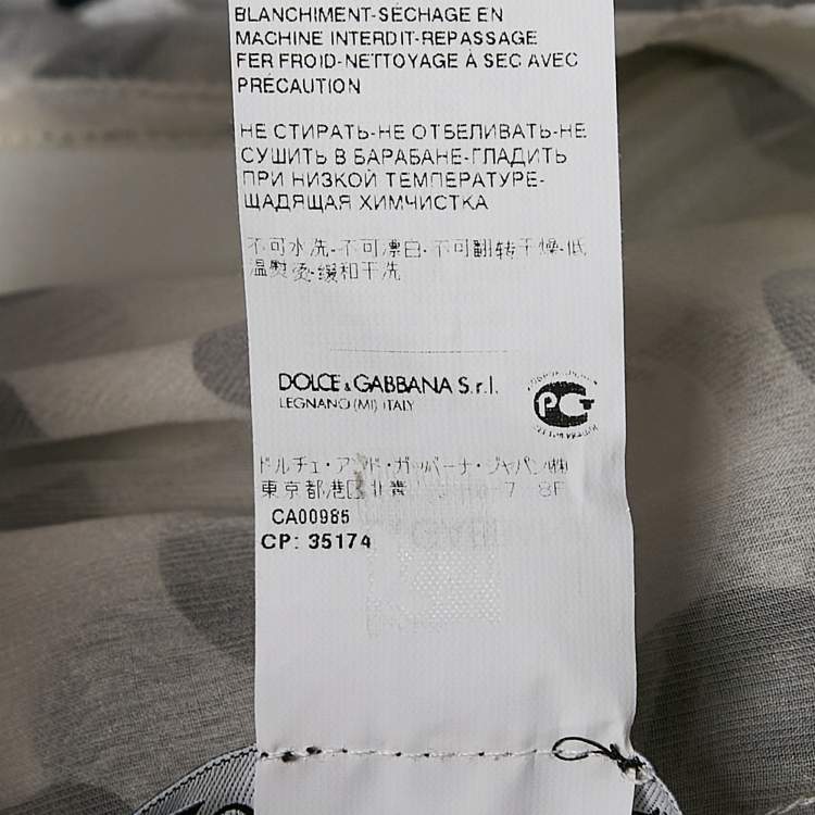 مملوكة مسبقًا Dolce & Gabbana White Polka Dot Print Ruffled Mini Dress M