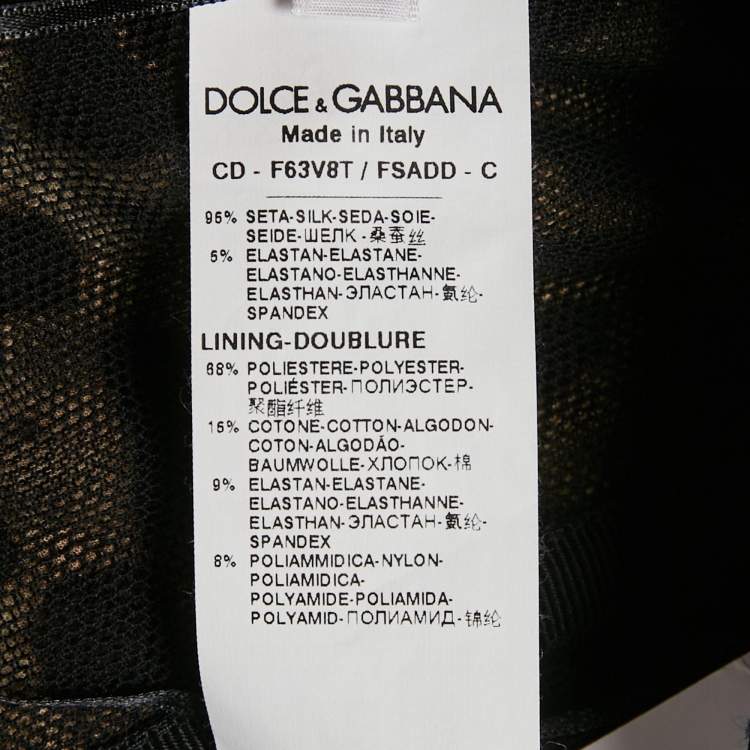 مملوكة مسبقًا Dolce & Gabbana Brown Leopard Print Silk Tube Dress M