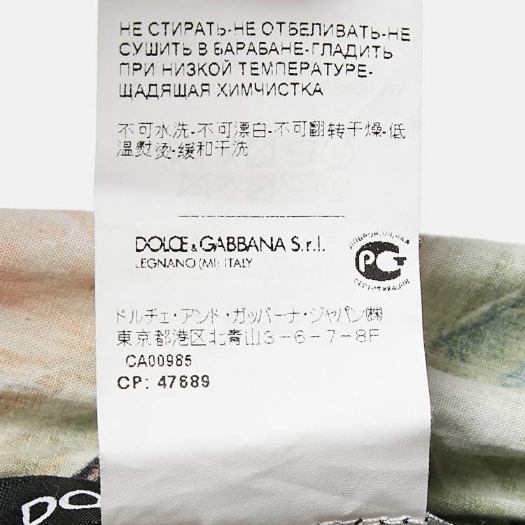 Pre Owned Dolce & Gabbana Multicolor Floral Print Cotton Tie-Up Strap Detail Top XS