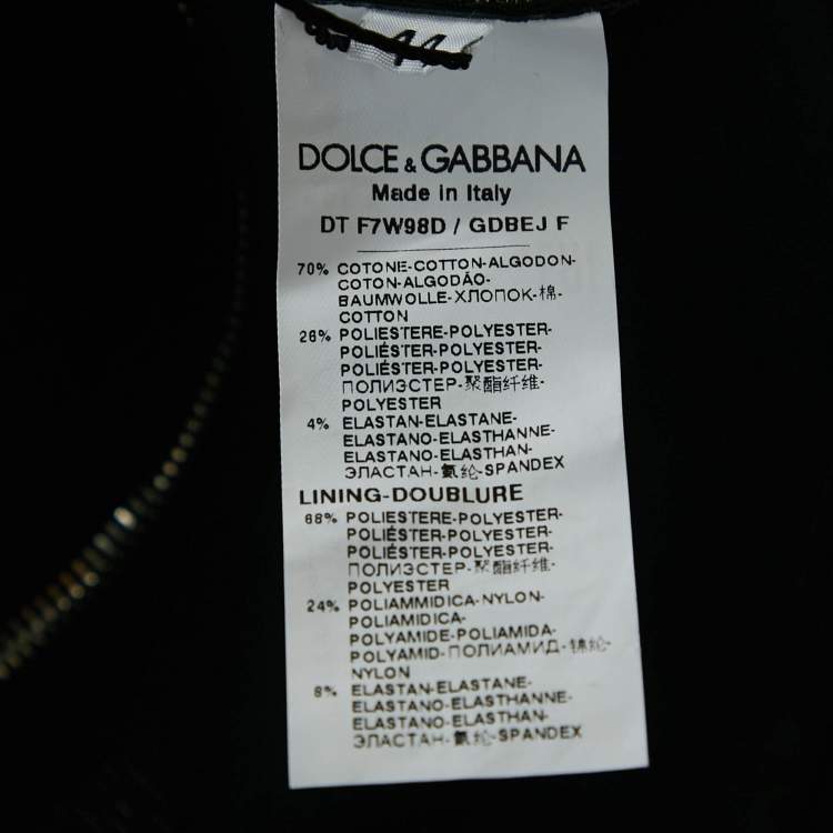 Pre Owned Dolce & Gabbana Blue Patchwork Denim Bustier Top M