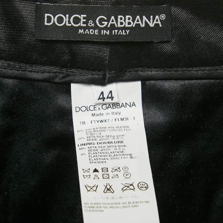 Pre Owned Dolce & Gabbana Black Sequin Trousers M