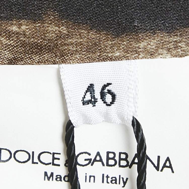 Pre Owned Dolce & Gabbana Black Floral Print Jacquard Cotton Blend Sleeveless Mini Dress L