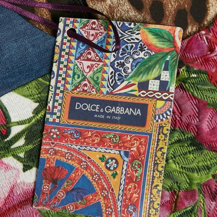Pre Owned Dolce & Gabbana Multicolor Jacquard Panelled Mini Dress S