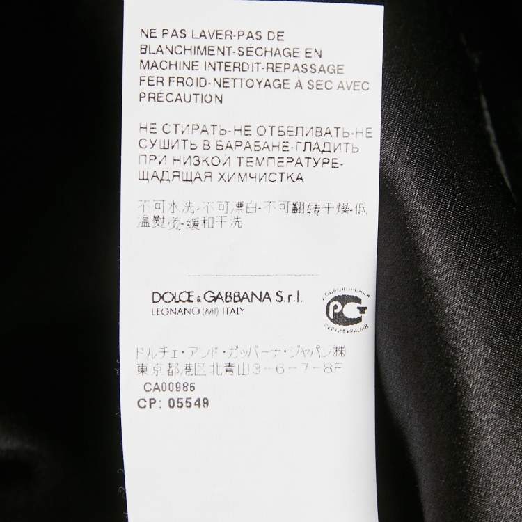 Pre Owned Dolce & Gabbana Black Fashion Devotion Embroidered Wool Midi Dress XL