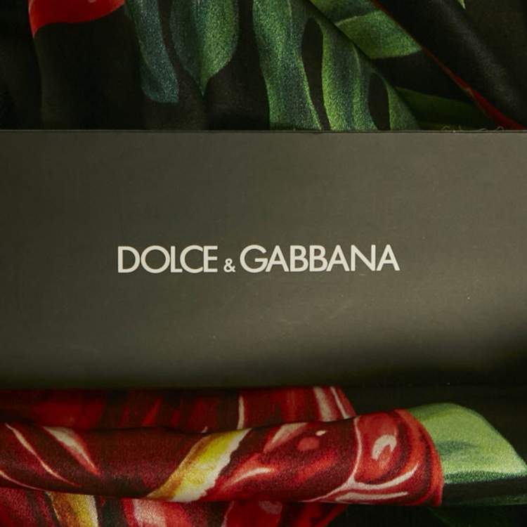 Pre Owned Dolce & Gabbana Black Printed Satin Silk One-Shoulder Tie-Up Detail Midi Dress L