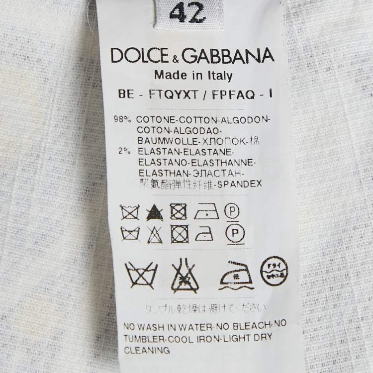 Pre Owned Dolce & Gabbana Black Printed Cotton High Waist Shorts M