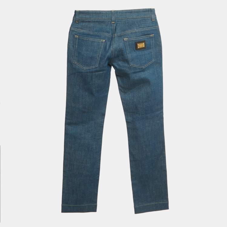 Pre Owned Dolce & Gabbana Navy Blue Denim Cute Jeans S Waist 29"