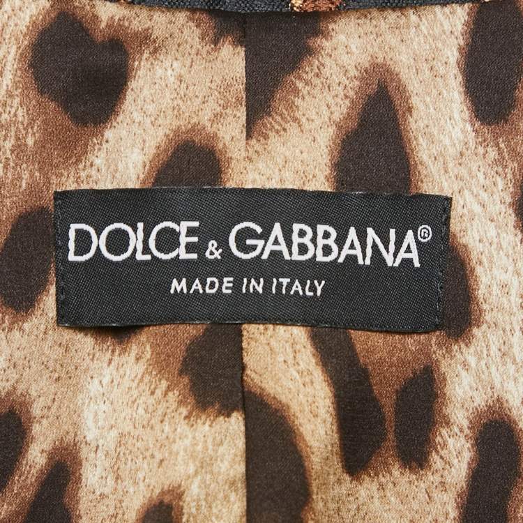 مملوكة مسبقًا بليزر دولتشي آند غابانا جاكار بنقشة الفهد بني مقاس صغير - سمول